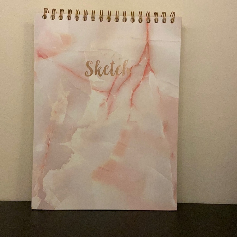 Pink Marbled Sketchbook